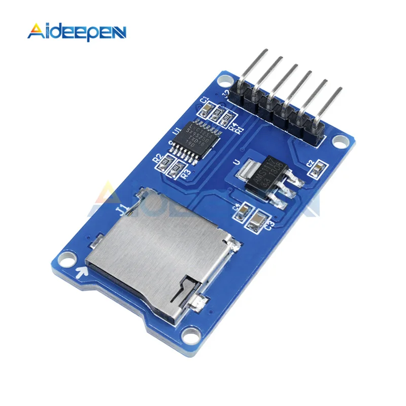 Модуль Micro SD TF карты модуль считывания карт Micro SD модуль хранения Плата расширения SPI интерфейсы с преобразованием уровня для Arduino