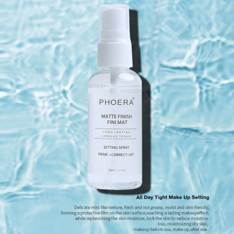 Аэрозоль для макияжа лица матовая бутылка с контролем жирности натуральный