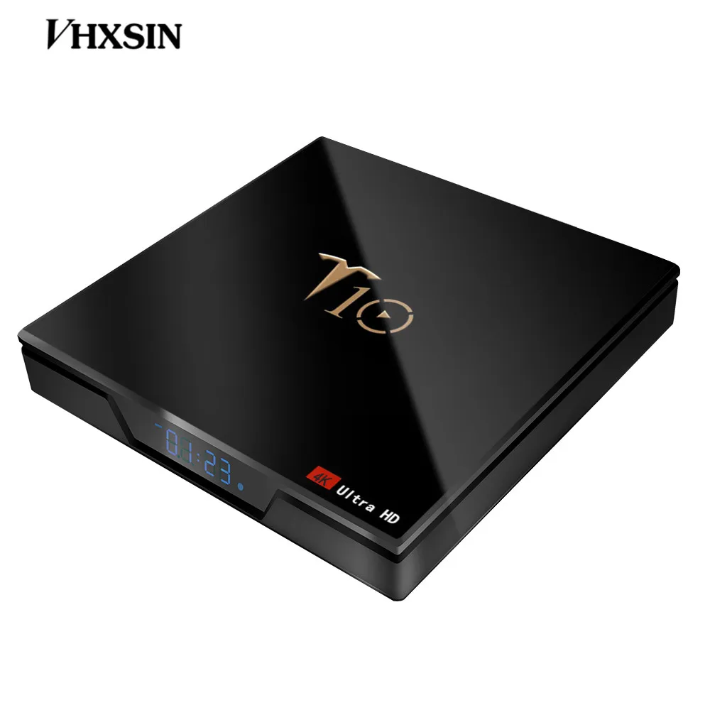 ТВ-приставка VHXSIN T10 2 Гб RAM 16 ROM Mali-450 четырехъядерный процессор Amlogic S905W 4G WiFi 100M android 8