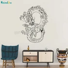Настенная Наклейка с изображением китайского дракона, таинственное искусство, фрески, виниловые украшения для дома, гостиной, офиса, зала YT476