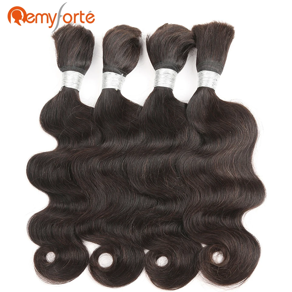 Remy Forte волосы бразильские объемные волнистые вязанные крючком косички человеческие волосы удлинение натуральный цвет 4 пряди человеческие плетеные волосы оптом