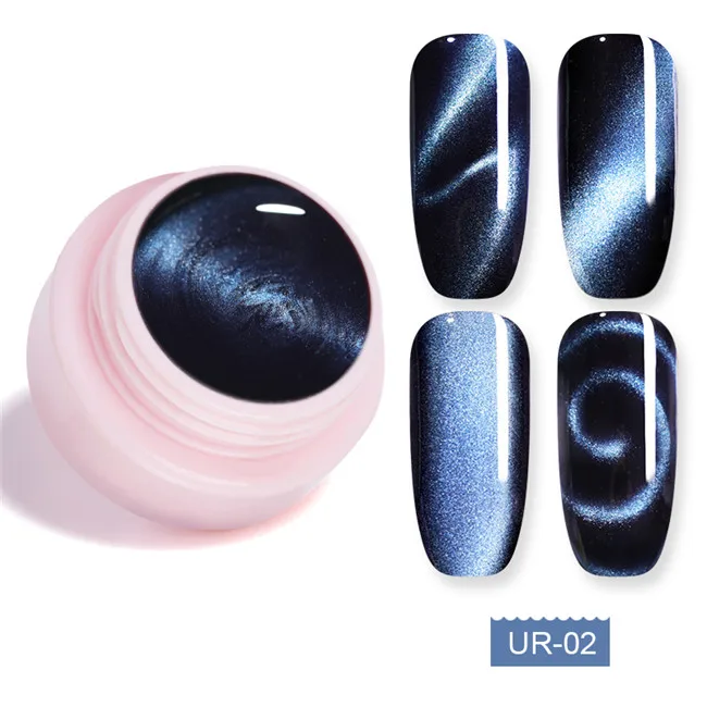 5D Cat Eye UV Gel 2 Ur Sugar 7,5 мл 9D Гель-лак для ногтей с эффектом «кошачий глаз» лак Хамелеон для использования с магнитом УФ Гель-лак 5D Фиолетовый Синий замачиваемый УФ светодиодный Гель-лак для ногтей - Цвет: 5D Cat Eye UV Gel 2