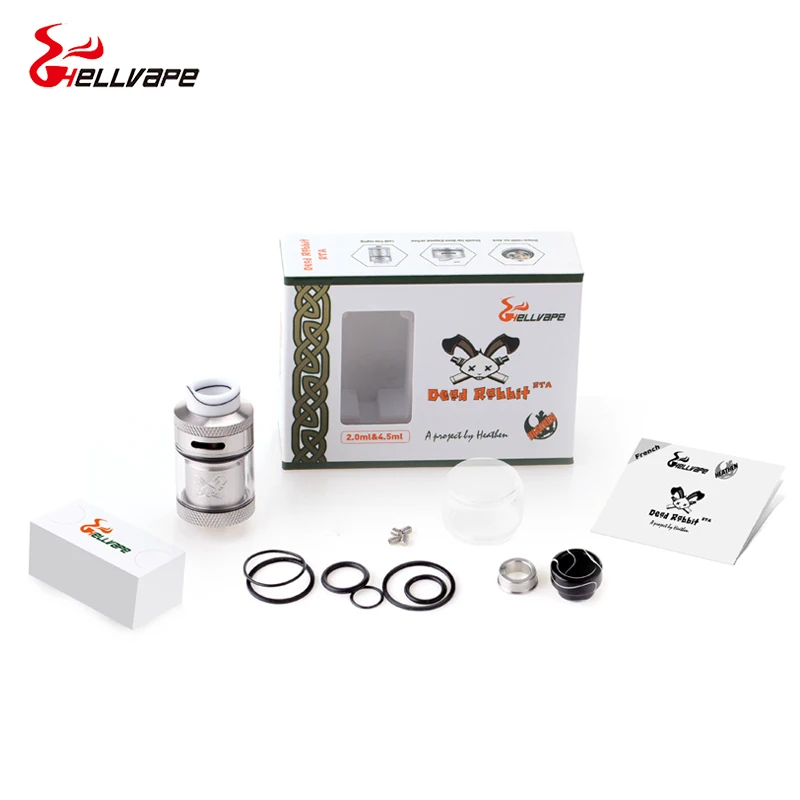 Распылитель Hellvape Dead Rabbit RTA 25 мм 2 мл/4,5 мл rta с резервуаром для пузырей с одной/двойной катушкой для восстановления Vape Танк vs zeus rta