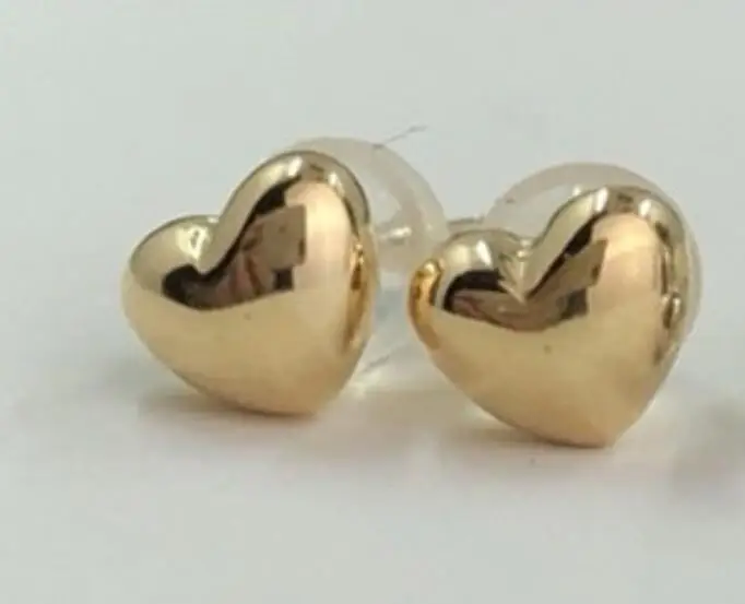 Aazuo Real 18 К Белое золото с настоящими бриллиантами 0.42ct IJ SI классические круглые серьги гвоздики подаренные для женщин Свадебная вечеринка Au750 настоящее золото - Цвет камня: Heat Yellow Gold