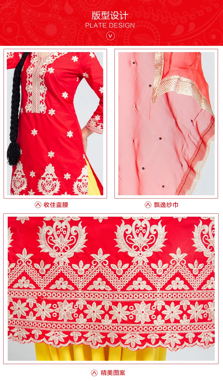 India Sarees Traditional Woman Yoga Costume Cotton Embroidery Top Scarf