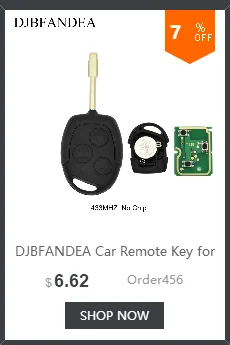 DJBFANDEA дистанционный ключ 3 кнопки 433 МГц 4D60 чип без ключа брелок для Ford Mondeo Focus Fiesta C Max S Max Galaxy