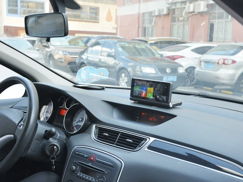 1080p Автомобильный видеорегистратор-ОС Android 7-дюймовый дисплей GPS парковочная