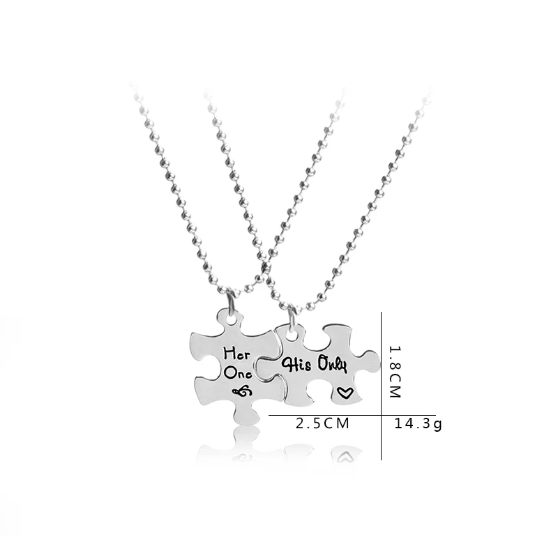 Его только ее одна пара ожерелье s Подвески из бисера chai ювелирные изделия