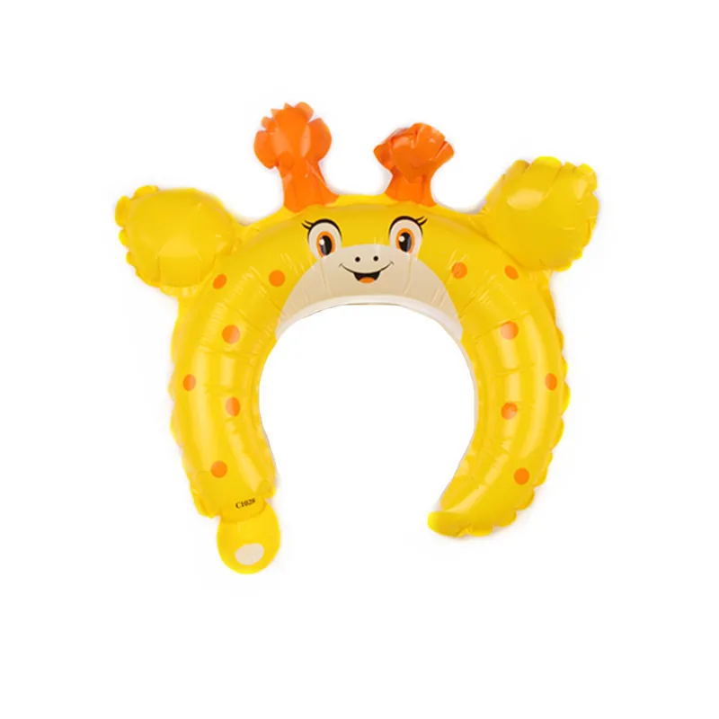 giraffe Милая мультяшная повязка на голову в виде животного, фольгированный шар с днем рождения, свадьбы, вечеринки, украшения для детских игрушек, детский Декор - Цвет: giraffe