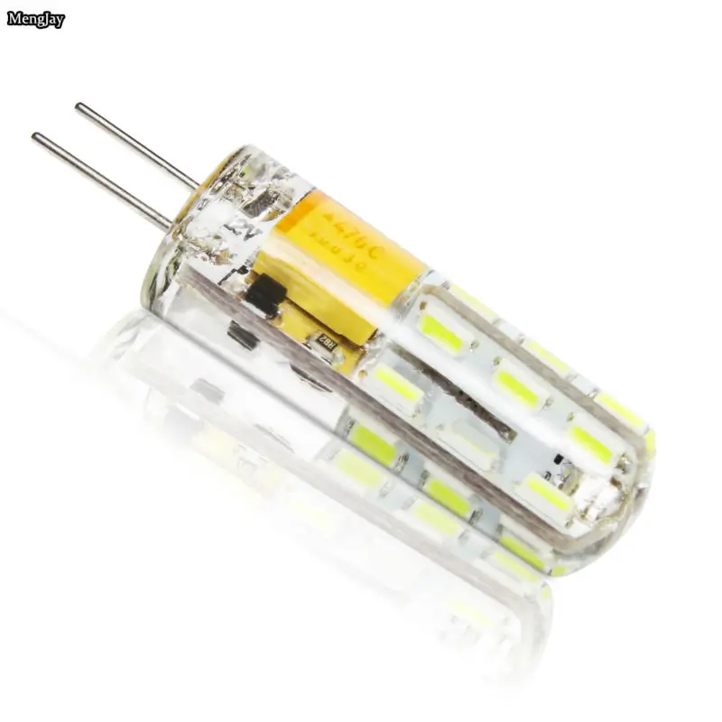 Светодиодные лампы G4 20 шт./лот 3 Вт с кристаллами 12 в пост. Тока 24 3014 SMD | Лампы и