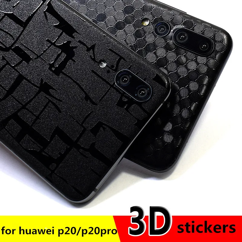 NOTOW 3D Honeycomb dot leather PVC Sticker Wrap Skin Mobile Back Paste Protective Film For huawei p20/p20pro Diamond pattern