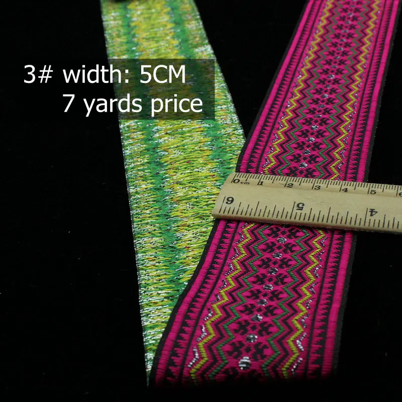 (3) 7 yards price 5 см в ширину африканская кружевная ткань вышитая кружевная сумка DIY платье ручной работы кружевная отделка ткань аксессуар для украшения шитья кружева - Цвет: (3) 7 yards price