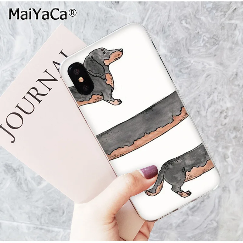 MaiYaCa Такса Doxie Цветок Собака Щенок чехол для телефона Apple iphone 11 pro 8 7 66S Plus X XS MAX 5S SE XR |