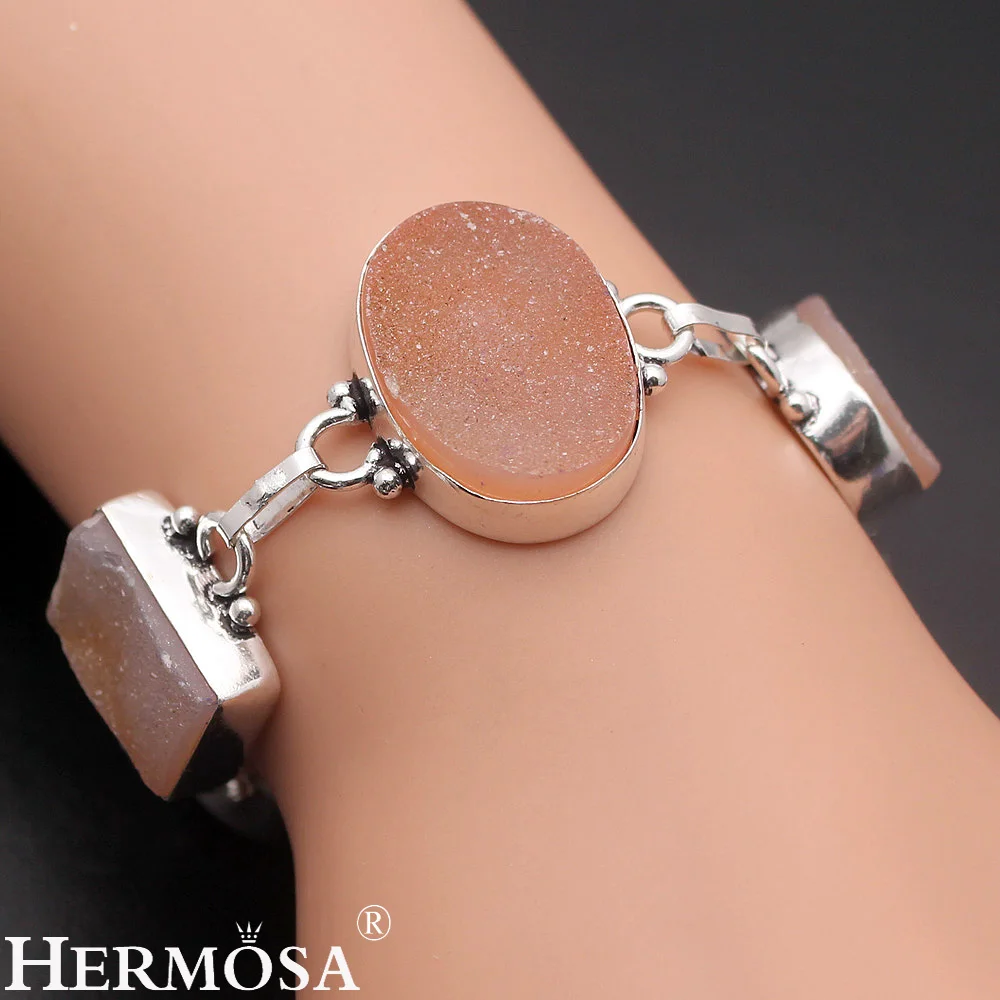 Hermosa ювелирные изделия Теннисный браслет серебряный цвет кварцевые Браслеты 8