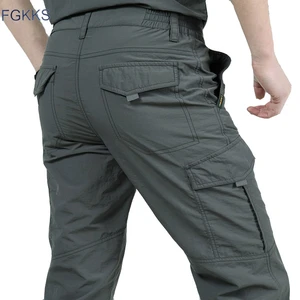 Мужские брюки-карго FGKKS, свободные брюки-карго, повседневные, Осенние