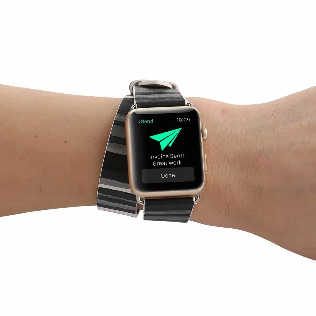 Ремешок из натуральной кожи с двойным круговым браслетом Для Apple watch band 4 44/40 мм цветной ремешок для iwatch series 3/2/1 42/38 мм