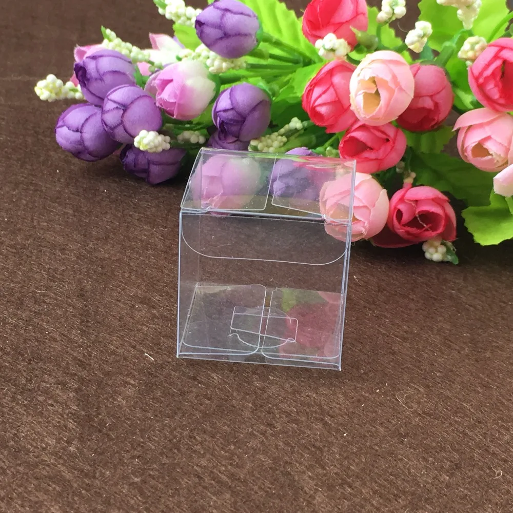 50pcs 15*15*15cm simple Clear Wedding PVC Box Gift Craft display small Jewelry packing holder Transparent plastic boxes | Дом и сад