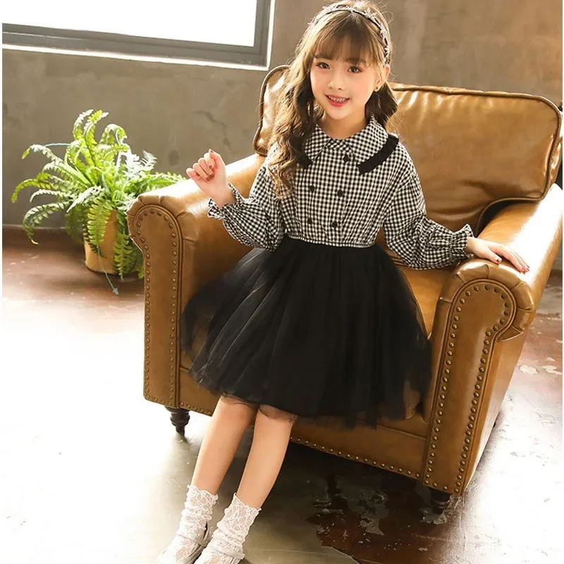 Платье с длинными рукавами для девочек-подростков детское платье принцессы в