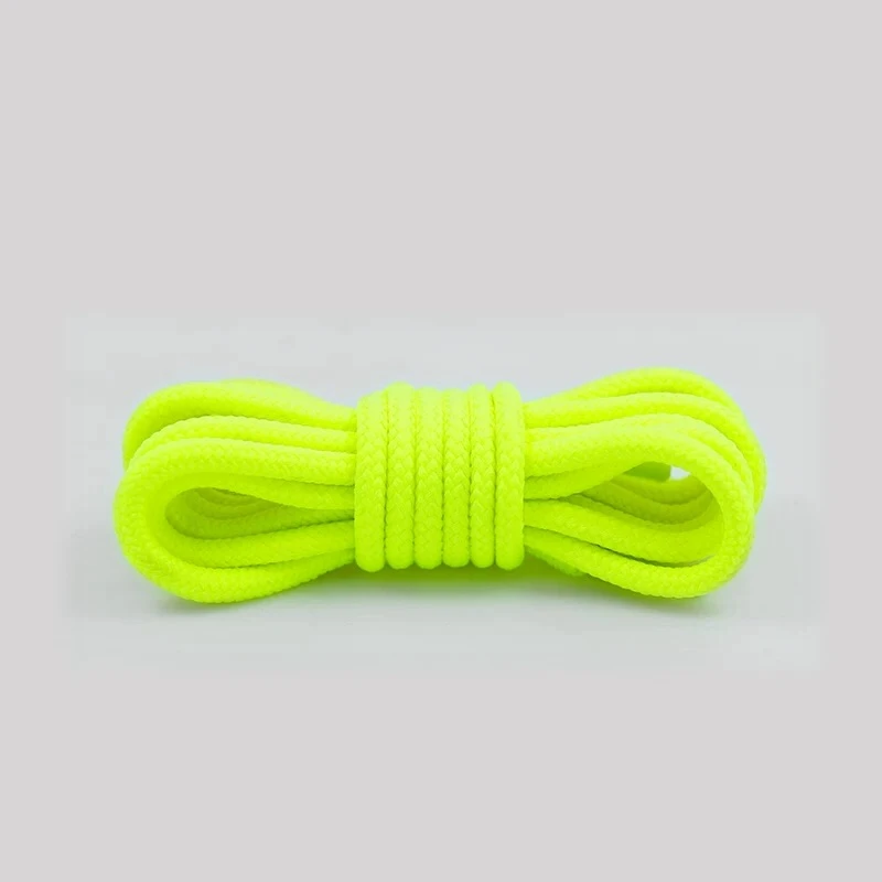 Fluorescent green 1 пара круглые шнурки полиэстер однотонные классические Мартинсы шнурки Повседневное спортивные ботинки обувь кружева 90 см/120 см/ 150 см 21 Цвета - Цвет: Fluorescent green