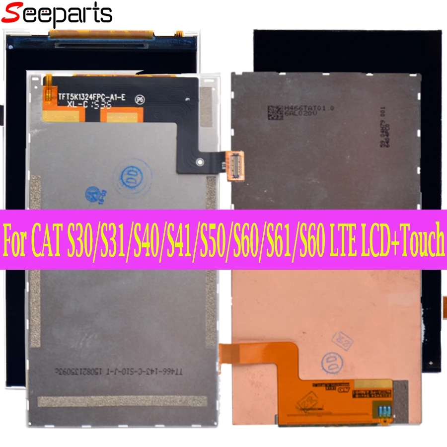 100% Протестировано для Caterpillar CAT S60 S30 S31 S40 S41 S50 S61 LTE ЖК дисплей детали замены дисплея