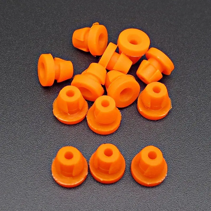 Orange Силиконовые иглы татуировки втулки соски Нескользящие модели 100 шт - Цвет: Orange