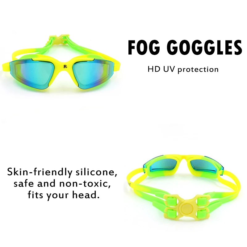 Super Anti-fog Swimming goggles HD Swim Glasses for swimming Beach professional Silicone Eyewear glasses Adult men | Спорт и