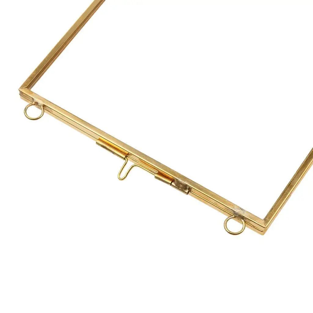 

Gift Antique Brass Hanging Picture Glass Photo Frame Metal Portrait Vintage Free Stand Hanging Picture Frames Home Decor Gift