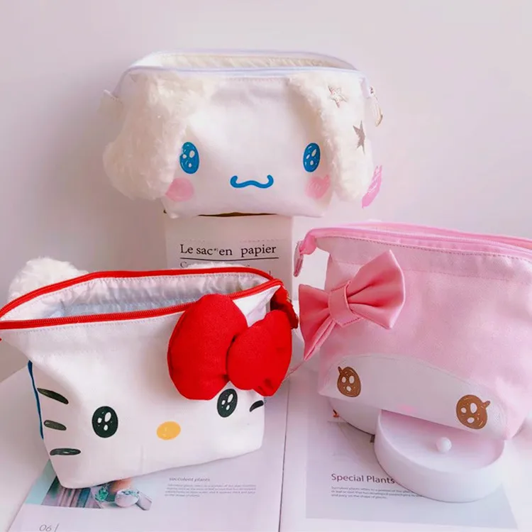 Мультфильм Япония hello kitty My Melody Cinnamoroll Собака косметические сумки милые дорожные сумки для хранения девушка макияж сумки пенал подарки