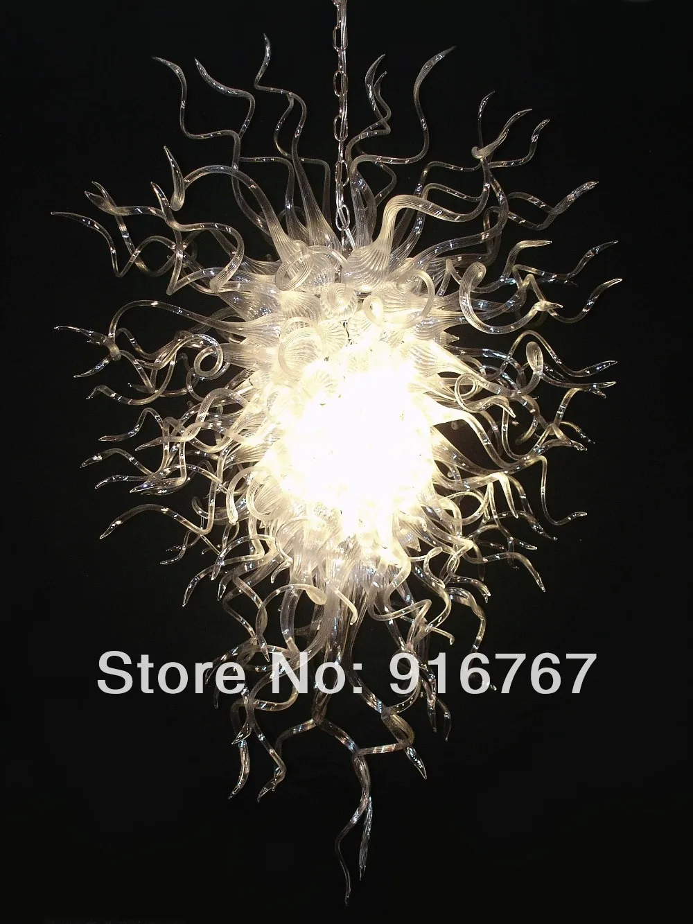 

C201 Splendid Lighting Clear Murano Glass Chandelier
