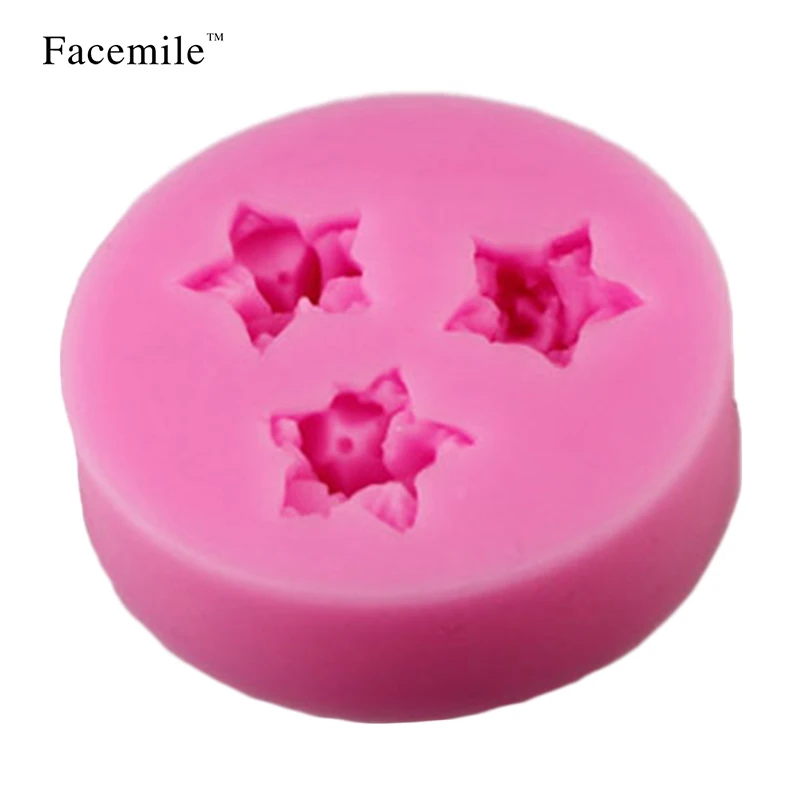 Fondant (сахарная) пирожных в форме цветка 3D силиконовая форма для выпечки мыла торт