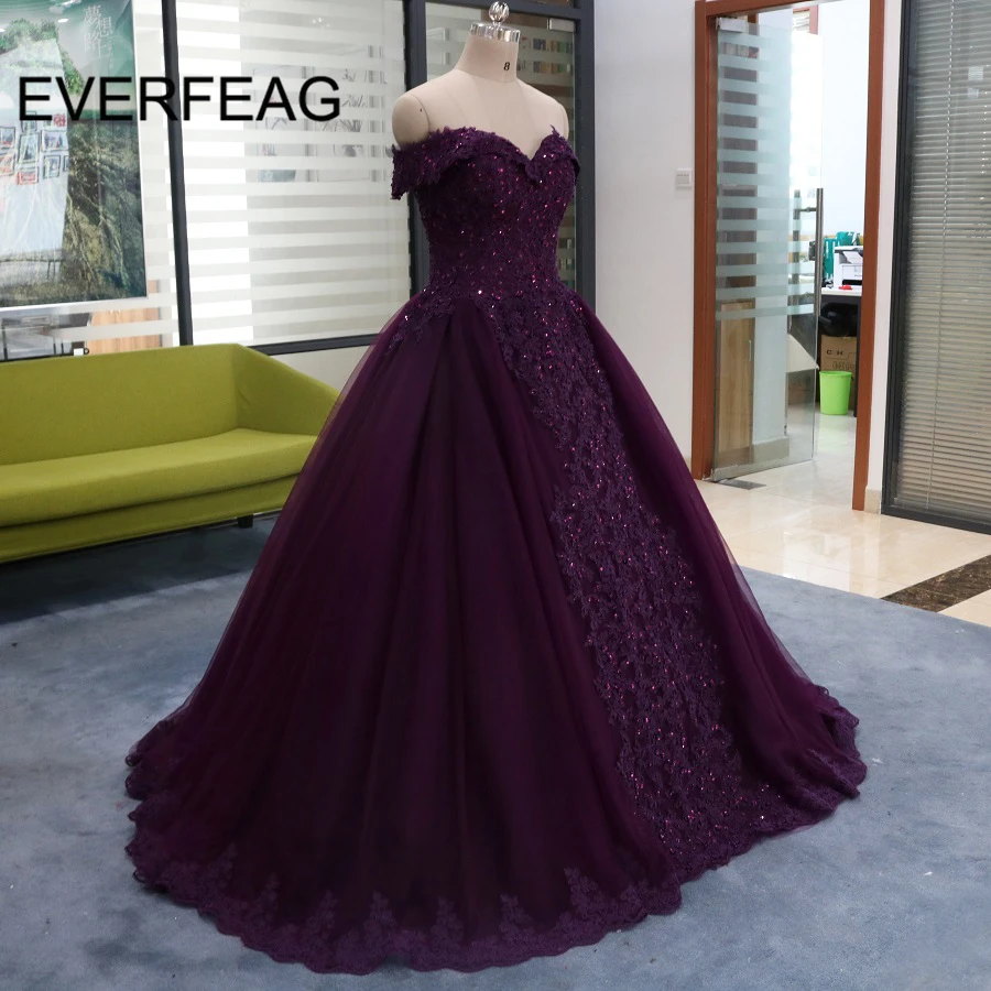 Новые Длинные бальные платья для выпускного вечера элегантные фиолетовые