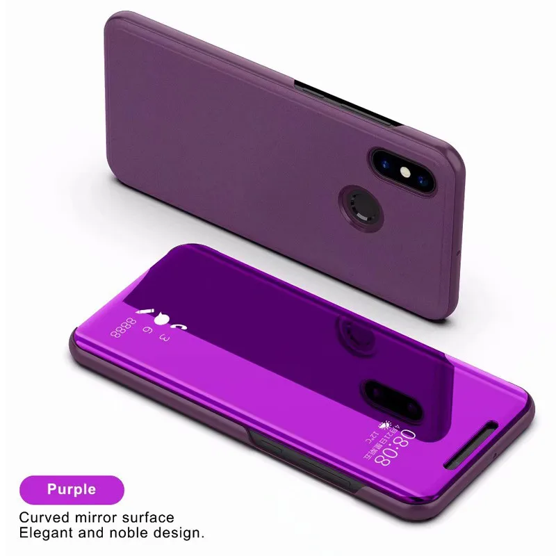 Умный зеркальный чехол для телефона с функцией подставки для redmi note7 S2 4A note6 note5 note4/для xiaomi max2 max3 mix2 mi6 mi8