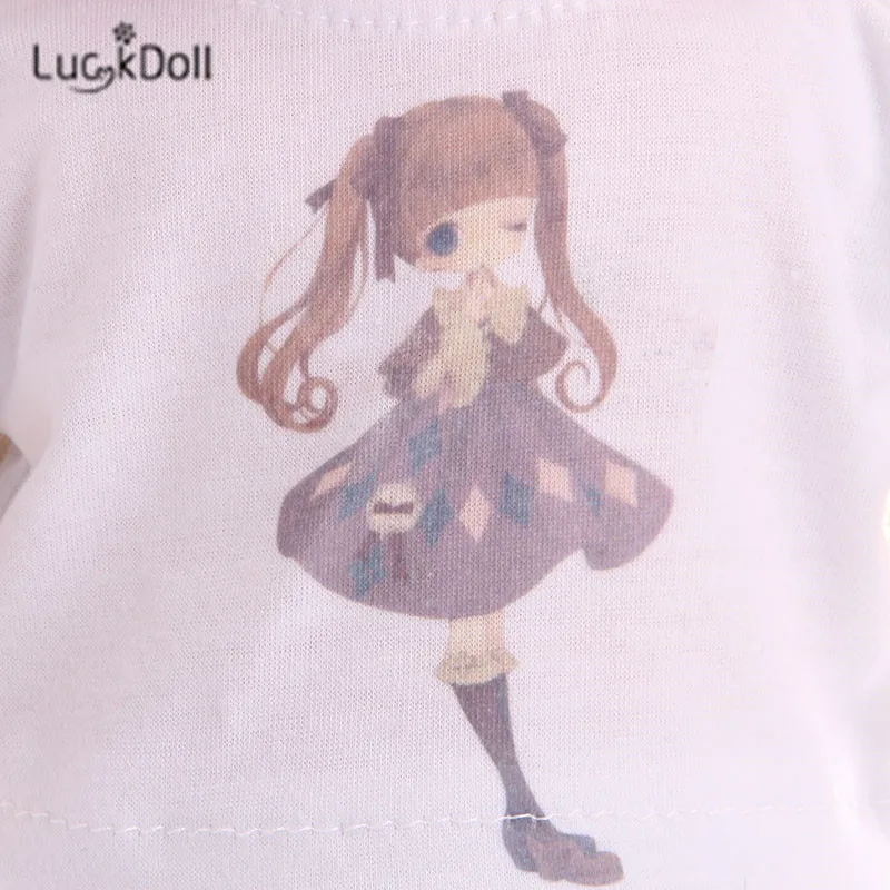 LUCKDOLL повседневные Короткие рукава+ шорты подходят 18 дюймов Американский 43 см Детские аксессуары для кукол, игрушки для девочек, поколение, подарок на день рождения
