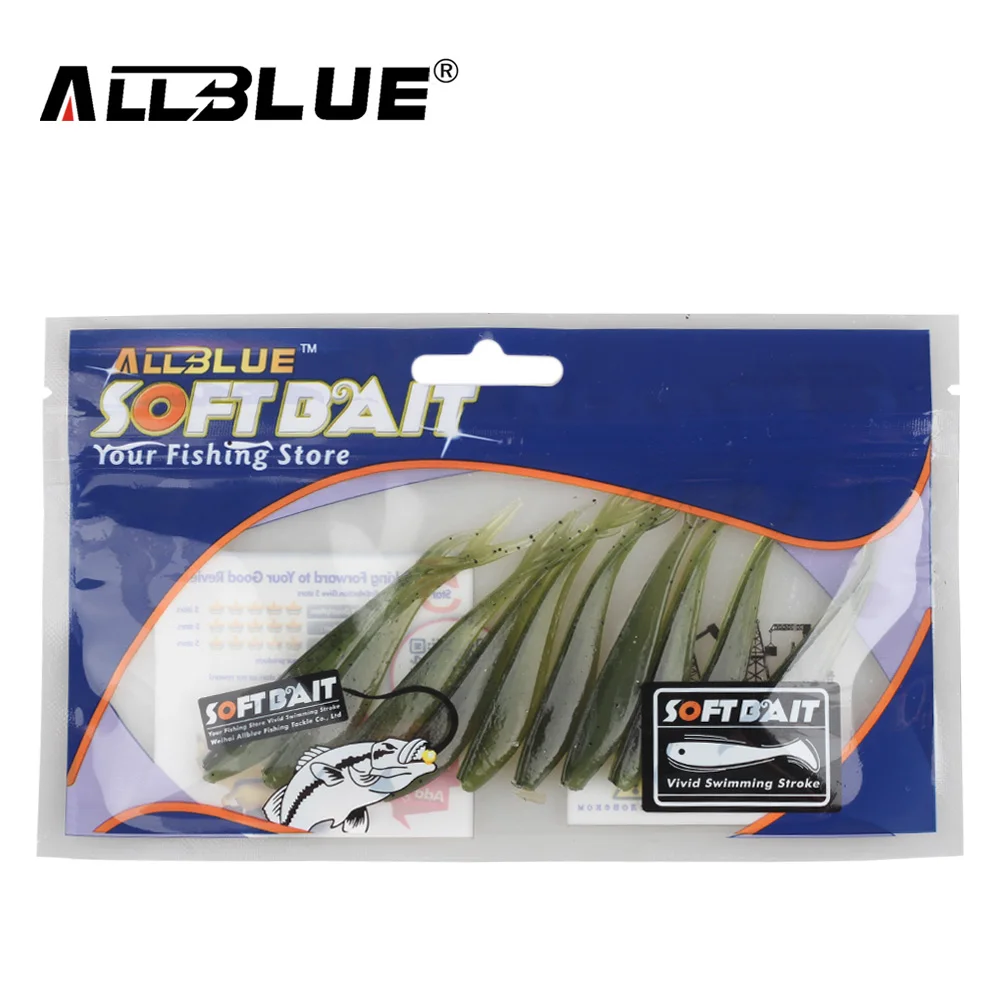 ALLBLUE 12 шт./лот Мягкая приманка для рыбалки 1 5 г/7 см Shad Jerkbait силиконовая в виде