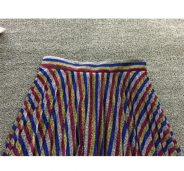 Miyake/ ; модная юбка в радужную полоску; плиссированные юбки