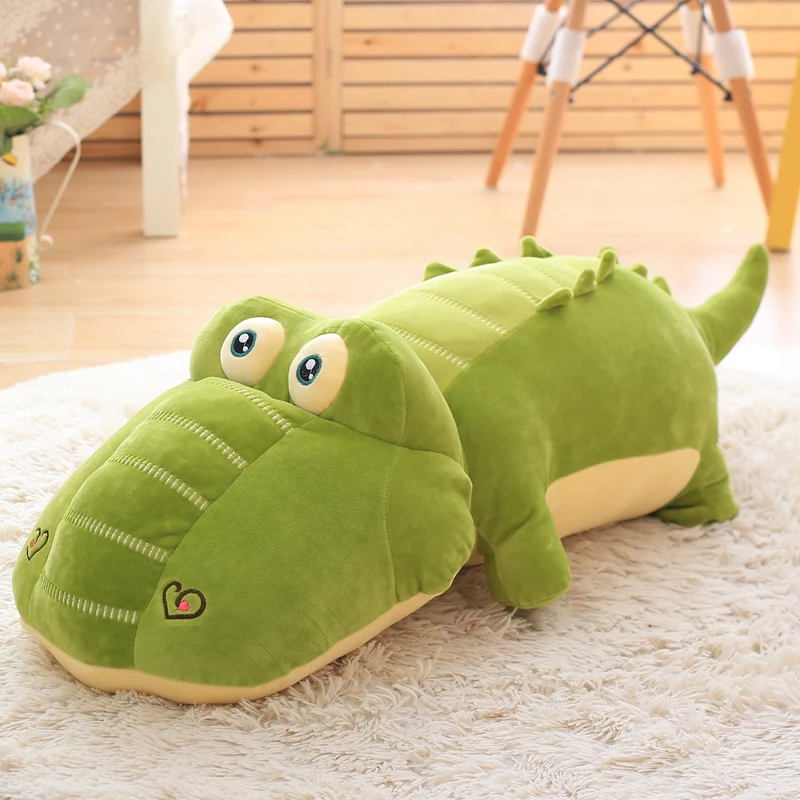 Big Size Crocodile Lying Section Plush Toy Soft Pillow Animal Stuffed Cartoon Sleeping Girl birthday Gift | Игрушки и хобби