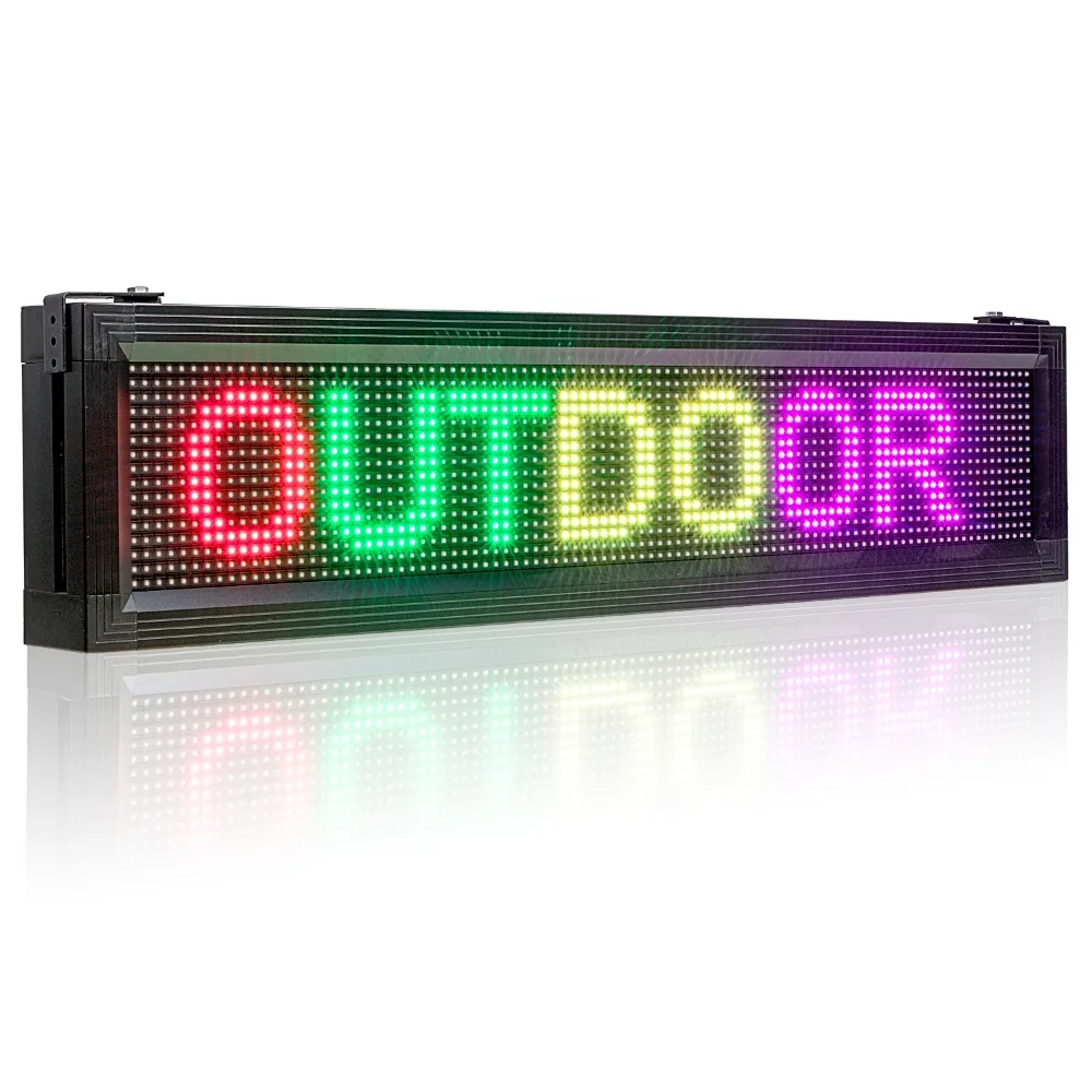 

Outdoor 7-Color RGB Full Color LED Display Brand Wifi and USB Programmable Scrolling information P10 3535SMD Waterproof LED sign