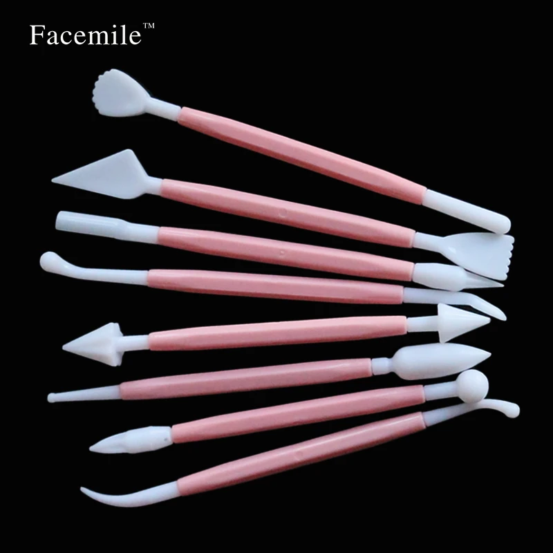 8 шт. розовая скульптура двойной сахар моделирование резак гладкая глина форма