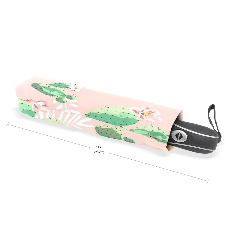 

Cute Cartoon Cactus Flower Umbrella UV Anti Lightweight Parasol Elegant 3 Folding Drop Sturdy Umbrella Special Gifts for Kids