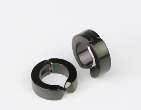 Серьги Клипсы из титановой стали модные круглые магнитные зажимные серьги