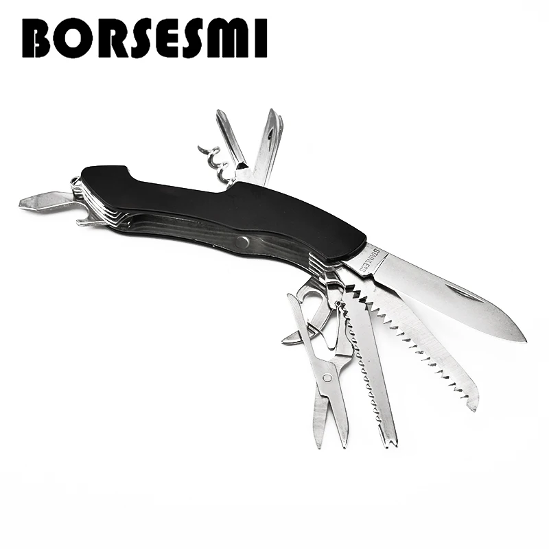 

Hight quality multi-function folding knife stainless steel pocket knife kitchen fruit knife 11 in 1 multi-purpose knives