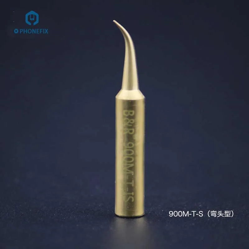 900M-T-IS angle head PHONEFIX 900M-T медный паяльник наконечники Перемычка провода паяльник части для мобильного телефона материнская плата сварка ремонт - Цвет: 900M-T-IS angle head
