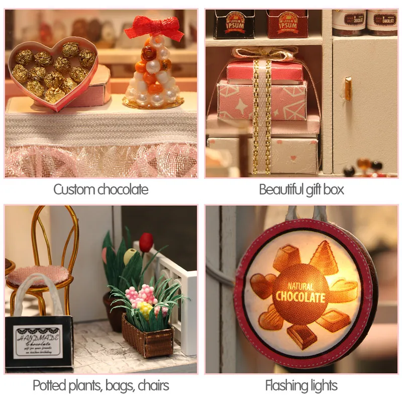 Миниатюрный Кукольный дом сделай сам магазин по времени ожидания кукольный