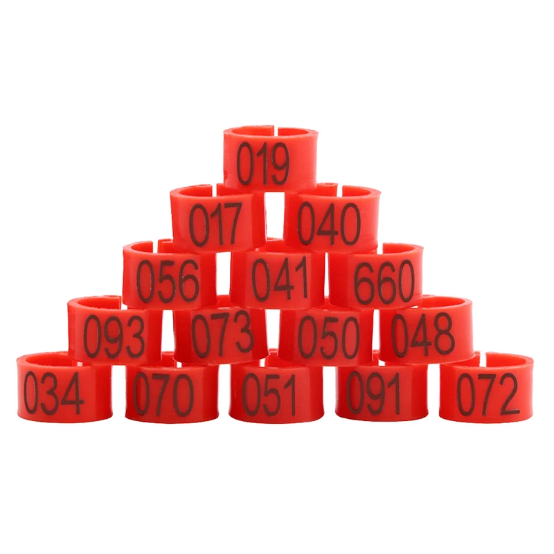2 Set Of 1-100 Numbered 10mm Poultry Bird Pigeon Duck Chicken Clip Leg Color Foot Rings Pet Management Logo Identification Tool