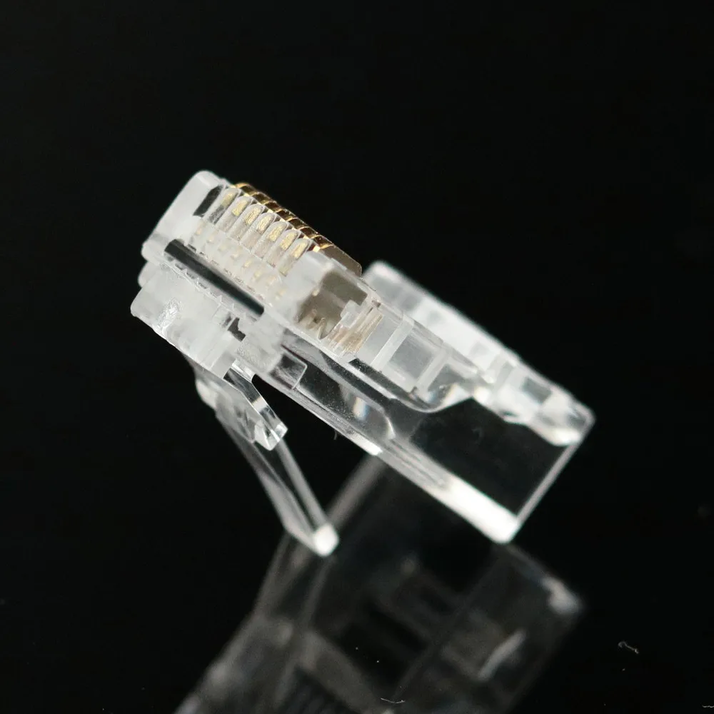 100 шт. Cat5E RJ45 8P8C EZ разъем Cat6 RJ 45 Ethernet Кабельный штекер Cat 6 сетевой кристальная
