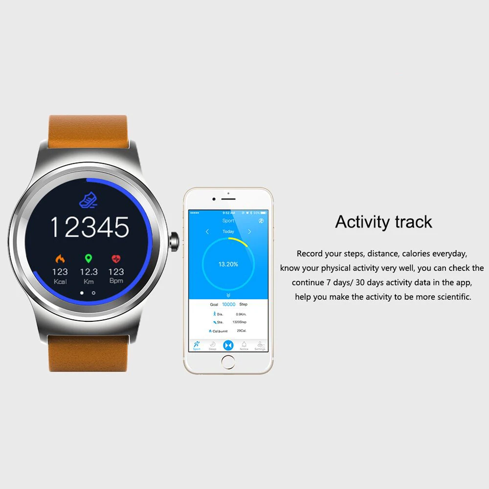 Умные часы 1," ips дисплей MTK2503A трекер активности Smartwatch 300 мАч 128 МБ+ 64 Мб управление музыкой дистанционная камера умные часы