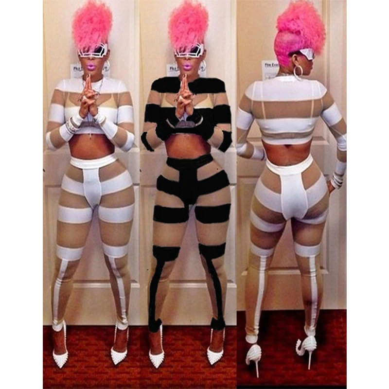 Женский Облегающий комбинезон из 2 предметов обтягивающий короткий топ и