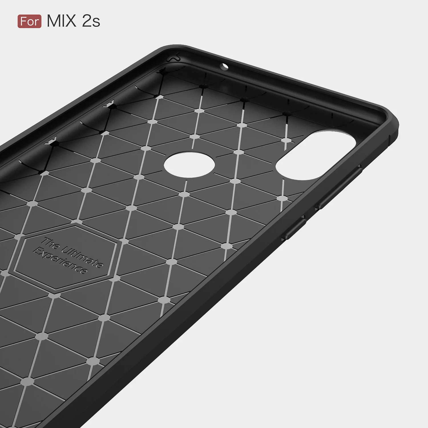 Углеродного волокна чехол для Xiaomi Mix2S Мода ультра тонкий мягкий силиконовый гель