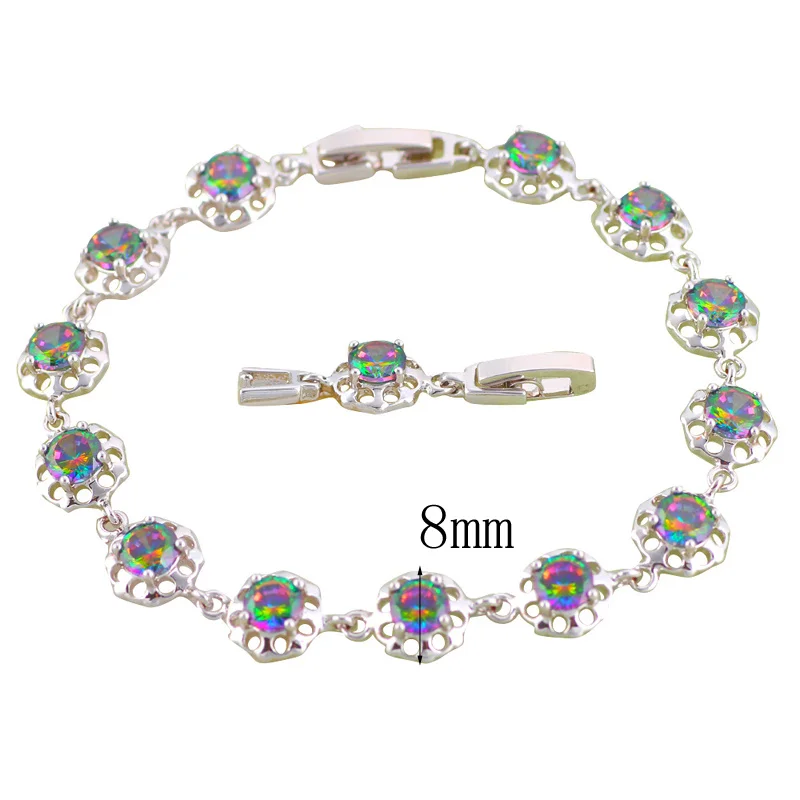 Shining Charm Bracelets for women Lowest Price White Zirconia Inlay Wholesale & Retail Silver filled Fashion jewelry TB658A 