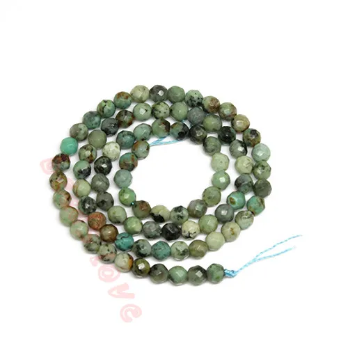 Natural Stone Beads Faceted Africa Round Loose For Jewelry Making 15.5&quot Strand 4 6 8 10MM DIY (F00242) | Украшения и